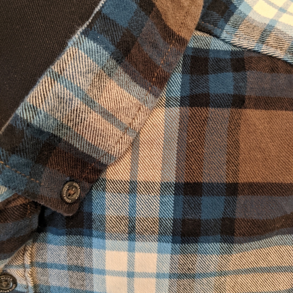 Eddie Bauer 2XL Brown/Blue/Cream Flannel